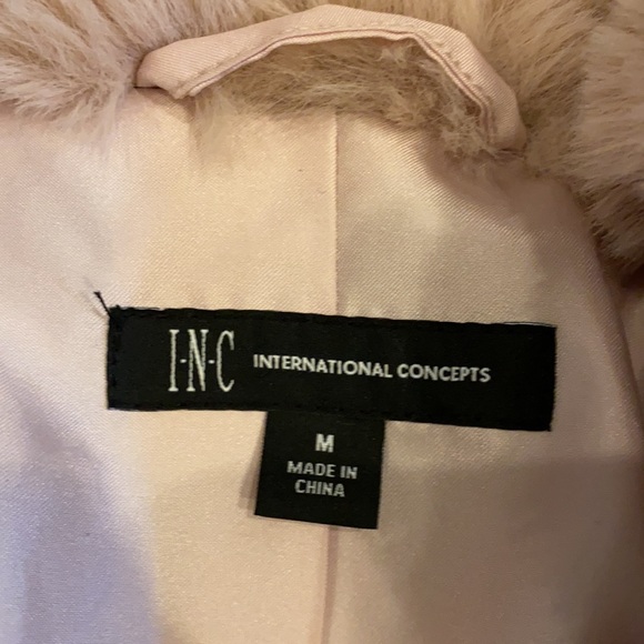 INC International Concepts Faux Fur Pink Jacket M - Picture 2 of 10